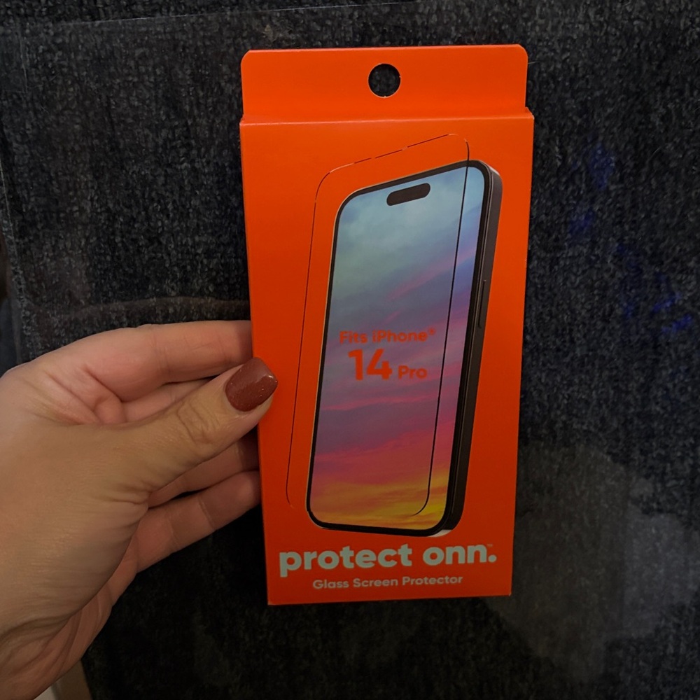 On Running Orange Glass Screen Protector for iPhone 14 Pro